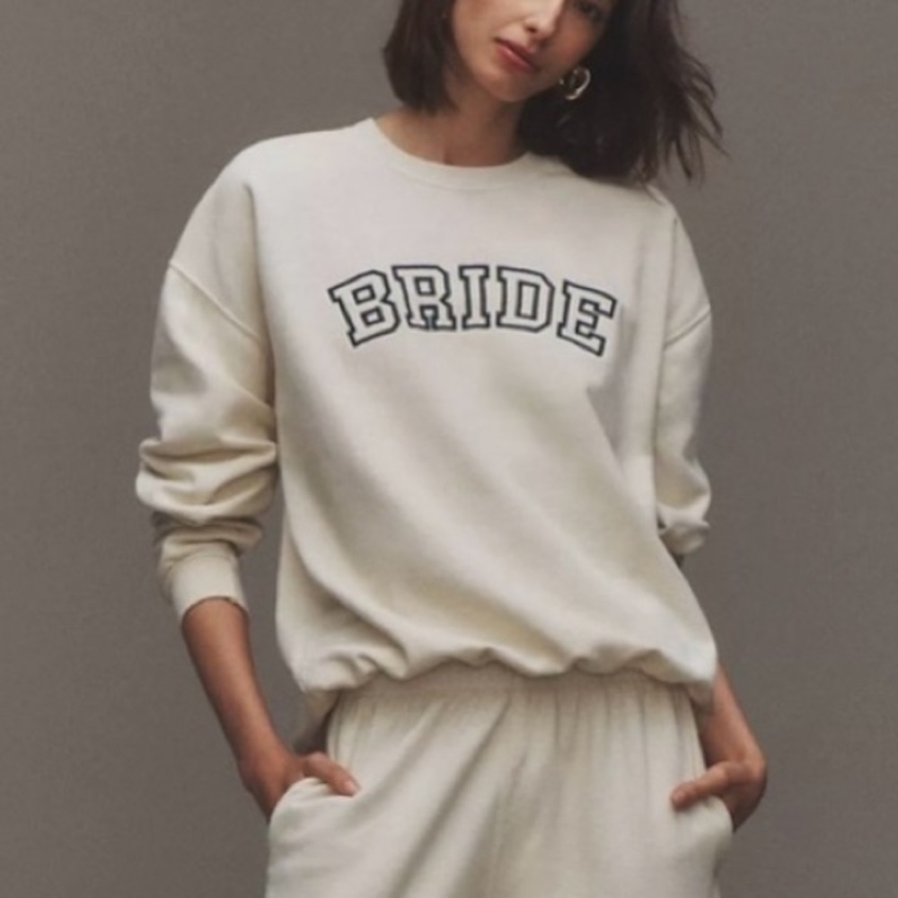 Anthropologie bride crewneck cotton sweatshirt